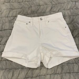 J. Crew White Cutoff Denim Shorts